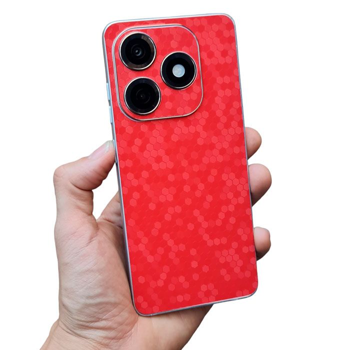 Skin Adhesivo Panal Rojo Para Celular