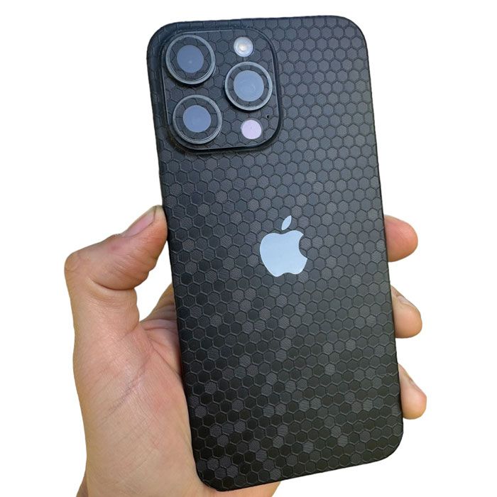 Skin Adhesivo Premium Panal Negro Oracal Para Celular